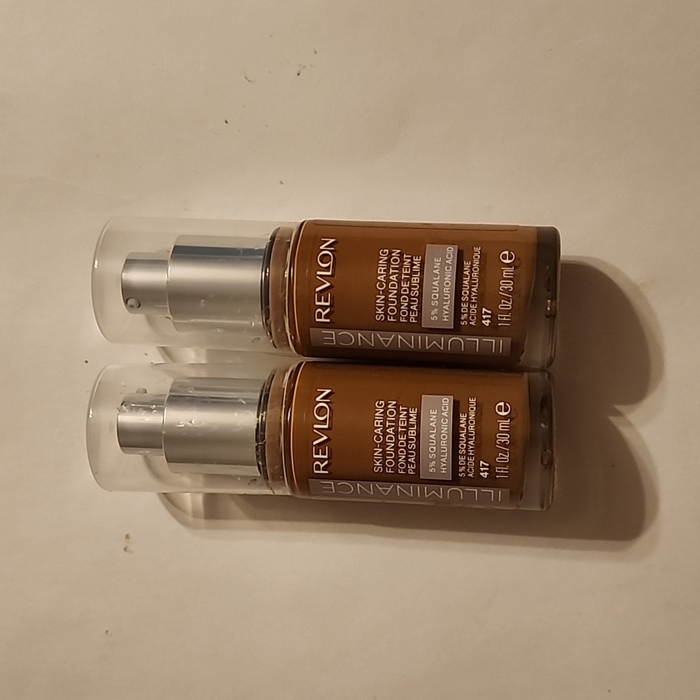 (Lot of 2) Revlon Illuminance Skin-Caring Foundation Warm Caramel 417